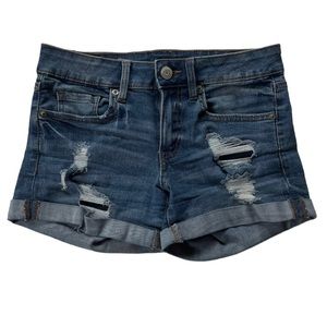 Women’s AERO Jean Low Rise Midi Shorts Size 4